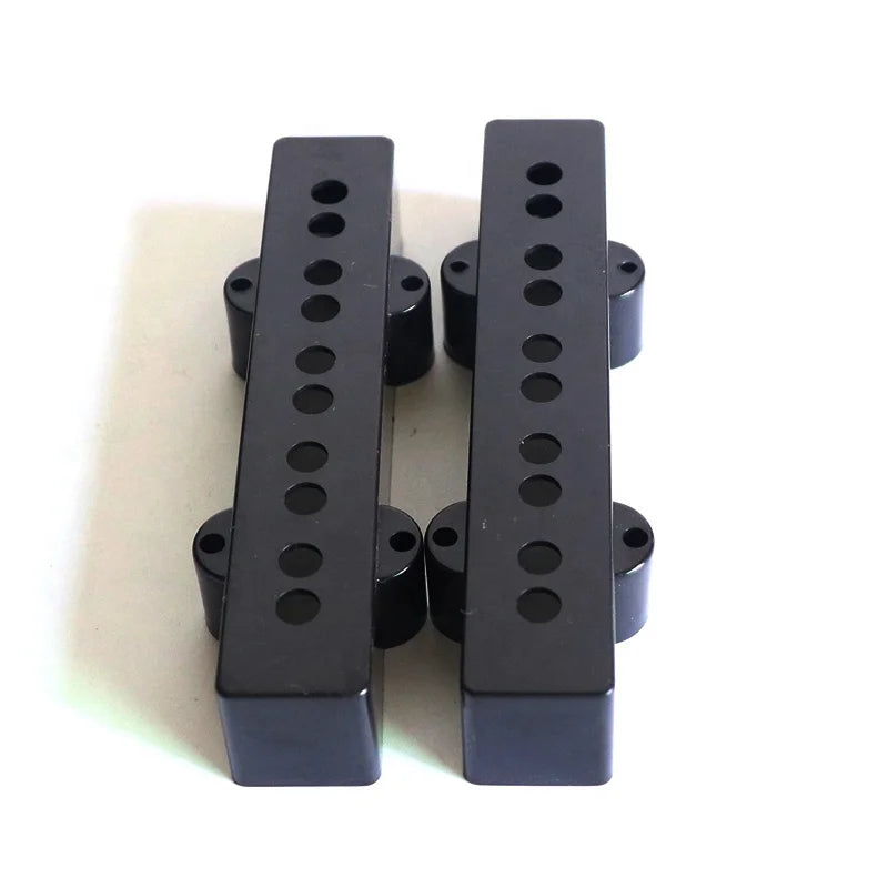 Donlis 1set Neck & Bridge Jazz Bass 5 String Guitar Pickup Cover Black Color for Bass Pickup Kits