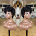 Wholesale Machine Made Cheap Human Hair Brazilian Curly Wigs Short Bob Natural Afro Kinky Curl 8 Inch Wig for Black Women