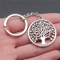 WYSIWYG 38x34mm Zinc Alloy Antique Silver Plated New Round Tree of Life Key Chain Souvenirs Gift for Women P1-ABD-C12677