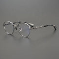Dependableperformance Excellent Quality Women Eyewear Titanium Retro Round Frame Glasses Frame Carved Patterns with Myopia Lens
