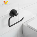 Modern Multifunctional Zinc Alloy Wall-Mounted Eco-Friendly Black Toilet Paper Holder 1 Year Warranty Hotel Use Free Spare Parts