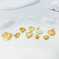Fine Jewelry Pendants Cute Stainless Steel Heart Shaped Tags Gold Plated Lover Heart Charm for Necklace Bracelet Jewelry Making
