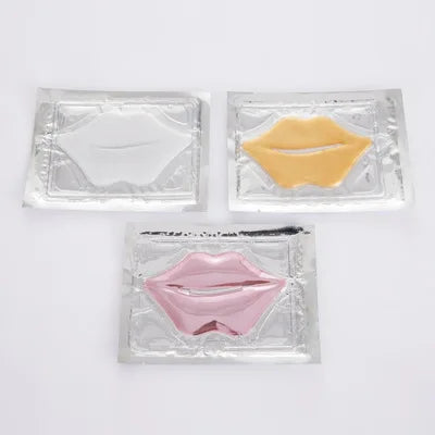Wholesale Korean Vegan Organic Moisturizing Whitening Anti-aging Pink Gold Crystal Sleep Sheet Lip Mask Private Label Collagen