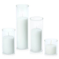 Mouth Blown Clear Borosilicate Glass Cylinder Classic Candle Wind Proof Shade Both End Opening Glass Candle Tube