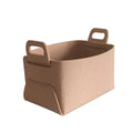 Customizable Felt Storage Basket with Handles for Clothing & Toy Organization