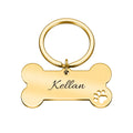 Wholesale Personalized Pet Tag Engraved Pet ID Name Puppy Collar Tag Dogs Floral TT Stainless Collar Tags Titanium Steel Rivet