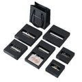 Simple Black Cardstock Durable Square Shape Jewelry Box with PE Film Anti-Oxidation for Rings & Nail Art-HONZO