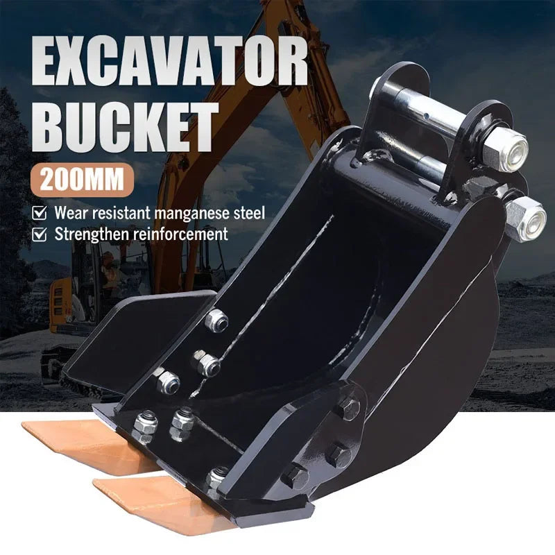 Mini Attachments 200mm/7.87in Alloy Steel Bucket Teeth Strong Wear-Resistant for 5 Construction Farm Work Ditching Dredging