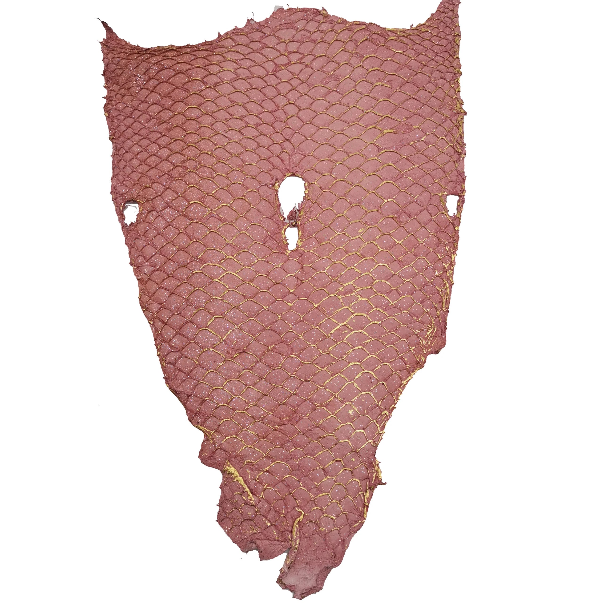 Eco-Friendly Fish Leather Material for Belts Shoes Handbags & Luggage-Grain Finished Pattern Durable