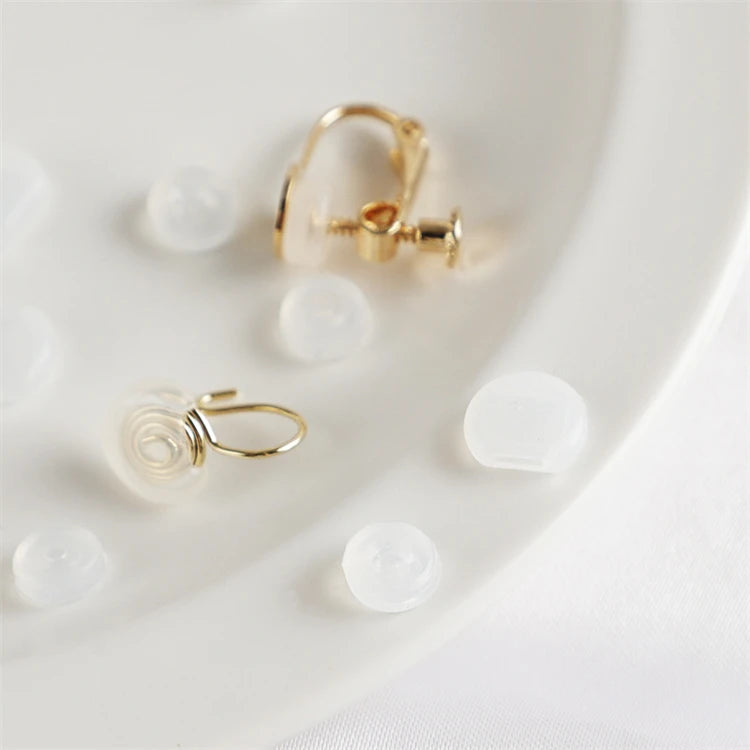 Earring Back Stoppers DIY Earrings Accessories for Women's Jewelry Making Non Pierced Ear Clip Silicone Earplugs