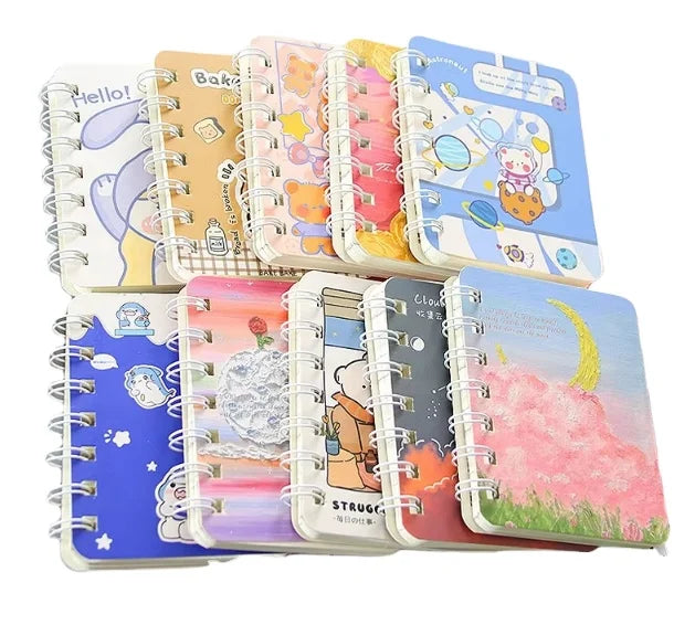 A7 Korean Coil Cartoon Mini Notebook Cute Note Portable Pocket Notebook Stationery Supplier 2782