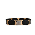 quickshipment Factory Direct Unisex Silver/Gold Plated Stainless Steel Bracelet Colorful Wood Bracelet for Men for Wedding Gifts
