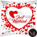 XinLan Luxury Classic Germany Wedding Supplies Bride Groom Heart Motif Wedding Sheet for Decoration