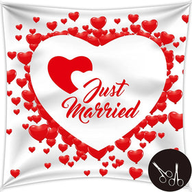 XinLan Luxury Classic Germany Wedding Supplies Bride Groom Heart Motif Wedding Sheet for Decoration