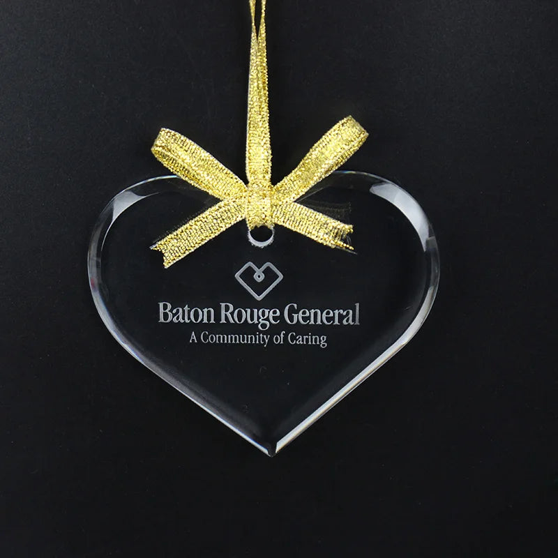 2026 First Christmas Ornaments Heart Glass Clear Ornaments for New Home Newlywed Holiday Keepsake Decor Gifts