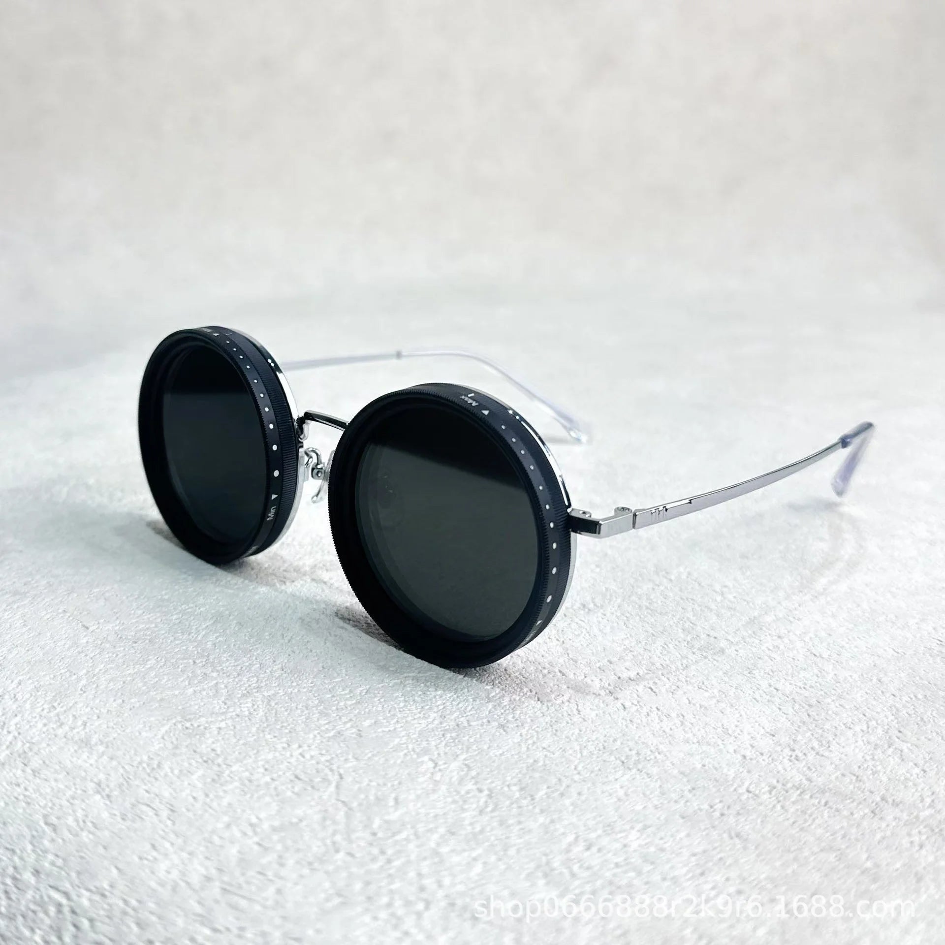 Custom Logo Handmade ND9 Polarized Driving Sunglasses UV400 Round Shades Adjustable Dimming Fishing Sun Glasses for Men Women