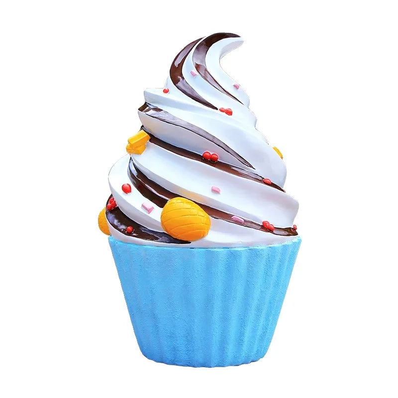 Hot Sale Giant Fiberglass Ice Cream Cone Popsicle Statue Sculpture Character Style Home Decoration and Gift Ornament