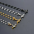 Stainless Steel Gold Plated 24inches Link Chain NorseThor's Hammer Talisman Nordic Viking Vegvisir Mjolnir Pendant Necklace