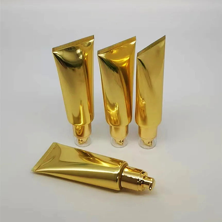 15ml 1oz 50ml Aluminum Plastic BB CC Sunscreen Eco Friendly Soft Tube Cosmetic Packaging with Gold Silver Serum Airless Pump
