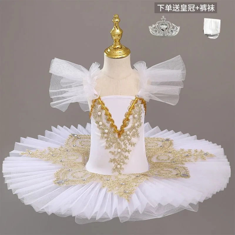 Swan Lake Performance Dress Girl's Professional Tutu Skirt Children