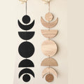 Retro Sun Moon Wooden Pendant Home Decoration Log Wood Chip Handicraft Placing Floor Stall Decorations