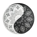 Zodiac Sign Custom Round Yoga Mat Floor MatGrounding Circle With Horoscope Zodiacal Constellations Custom Print Round Yoga Mat