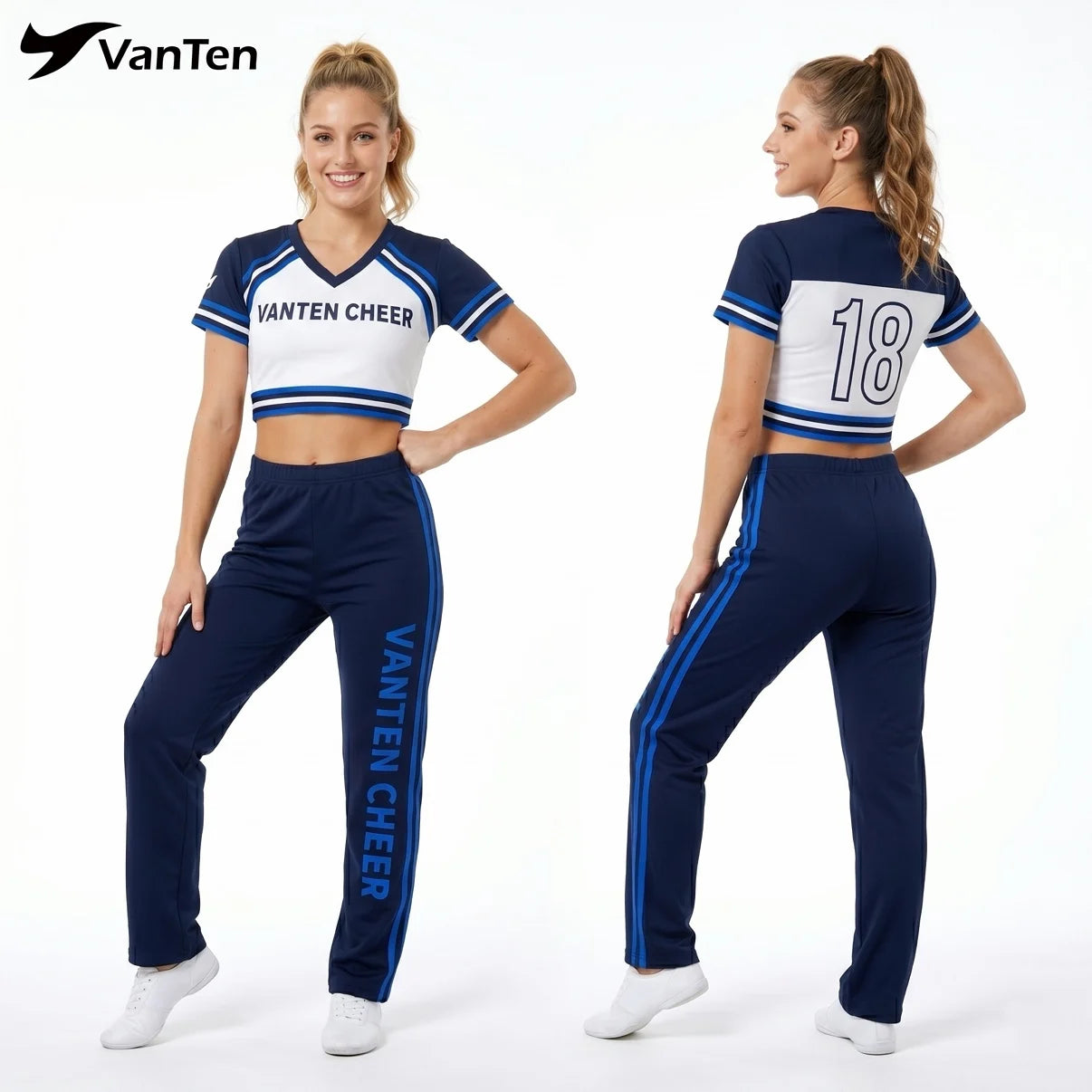 Custom logo Team Design Sublimation Cheer and Dance Polyester Crop Rugby Jerseys for School Cheerleading Events Practice Wear