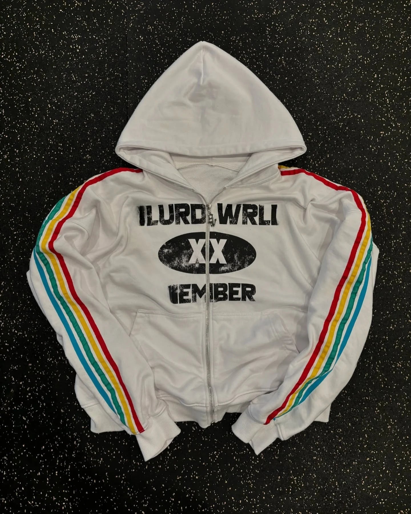 OEM Free Tax  Vintage Acid Wash DTG Printing logo Rhinestone Zip up Hoodie  500gsm Heavyweight Streetwear Distressed Wash Hoodie