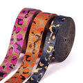 Wholesale 5cm Leopard Printed Polyester Pet Webbing High Tenacity Nylon for Traction Dog Leash