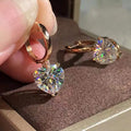 CAOSHI Simple for Women Earrings Fashion Rose Gold Color Jewelry Earrings Crystal Zircon Women Heart Stone Earrings
