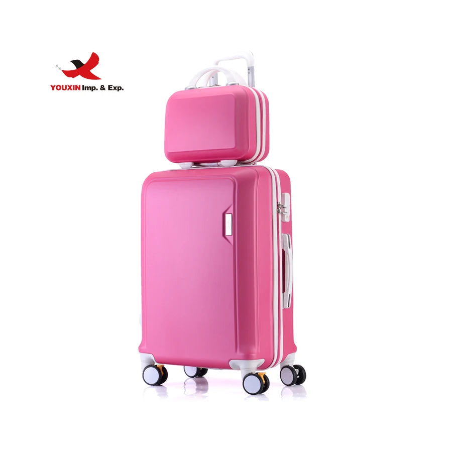 Gift Custom Factory Price Customize Travel Trolley Case Bag ABS Hardshell Lightweight Carry on Zipper Suitcase Luggage Sets