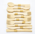 Wholesale Factory Direct Sale Bulk Eco-friendly Biodegradable Disposable Wooden Bamboo Knife Fork Spoon 140mm/170mm Mirror