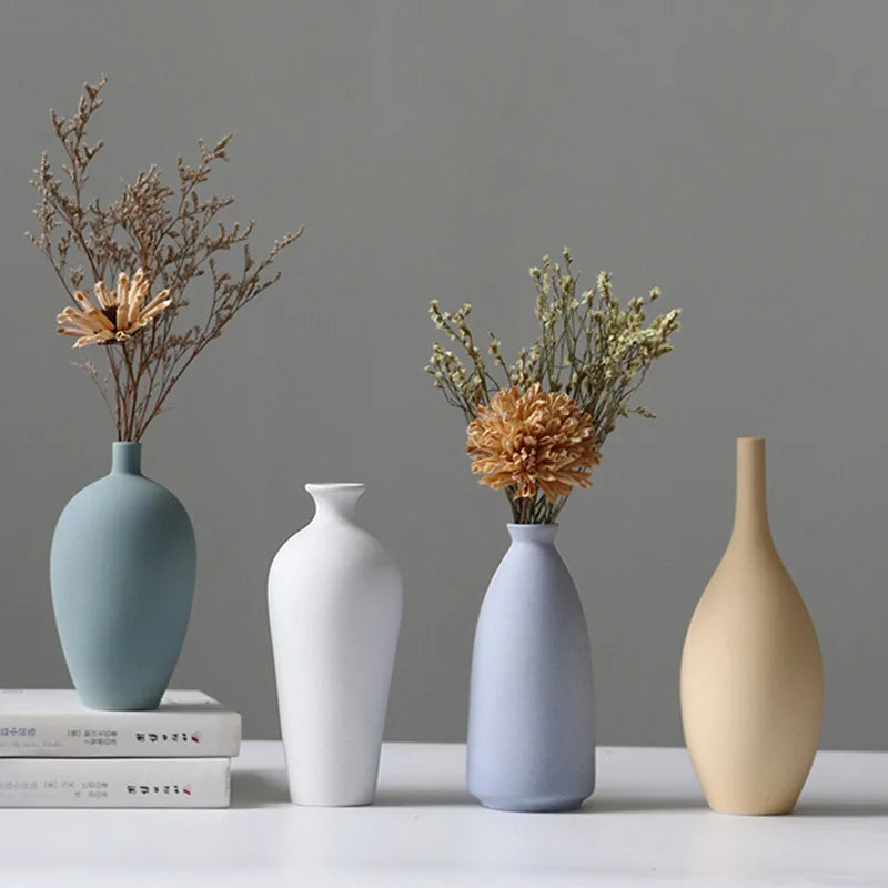 Modern Art Deco Ceramic Tabletop Flower Vase for Wedding Customizable