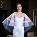 YouLaPan VG75A Fashion Ladies Bridal Cape Woman Dress Coat Wedding Jacket Bolero Dress Top Cape White Wedding Shawl