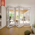 Electric Folding Door Metal Glass Bi Fold Home Office Villa Energy-Saving Space-Saving Alternative to Sliding Doors Folding Door