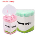 Makeup Use Household Wound Care Products Customized Q Tips Cotton Ear Buds Makeup Cotton Swabs With Love Plastic Box