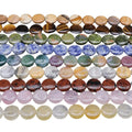 Natural Crystal Agate Circular Flat Sheet Semi-finished DIY Loose Bead String Jewelry Accessories