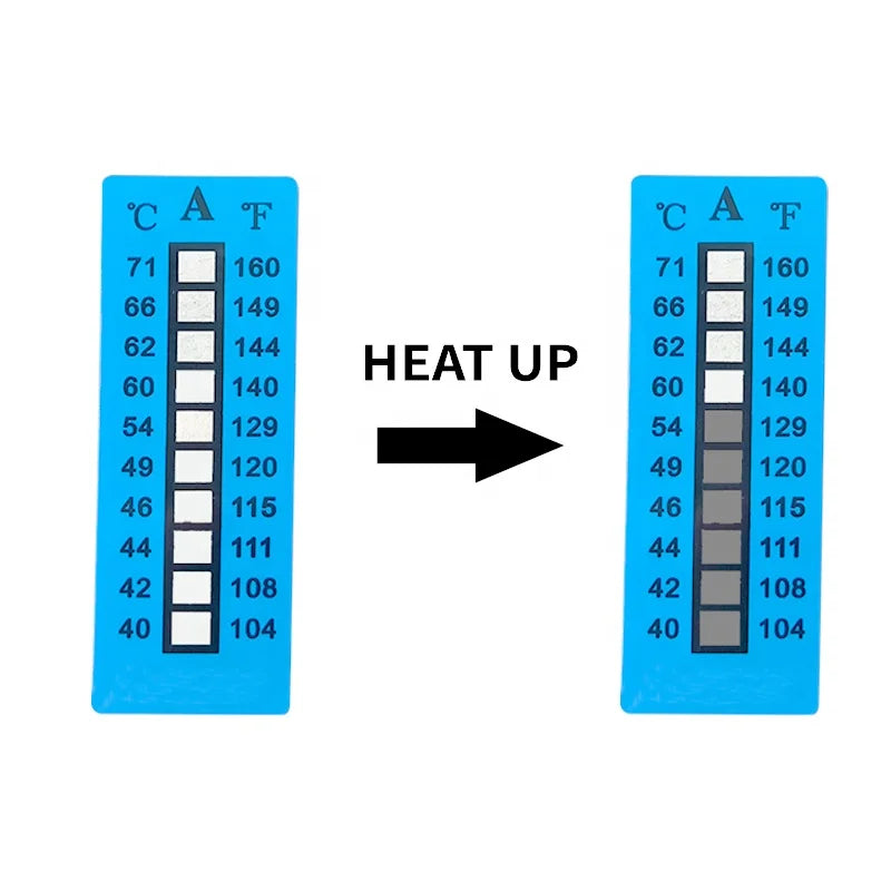 Industrial Temperature Label 55 to 75 Degrees Color Changing Sticker Temperature Sensitive Sticker