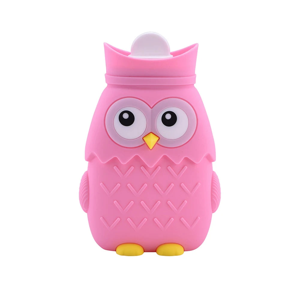 Owl Design Integrated Hot and Cold Warm Water Bag Silicone Drinking Bottle