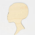 Afro Woman Head Shape Unfinished Ood Diva Wreath DIY Wood Base