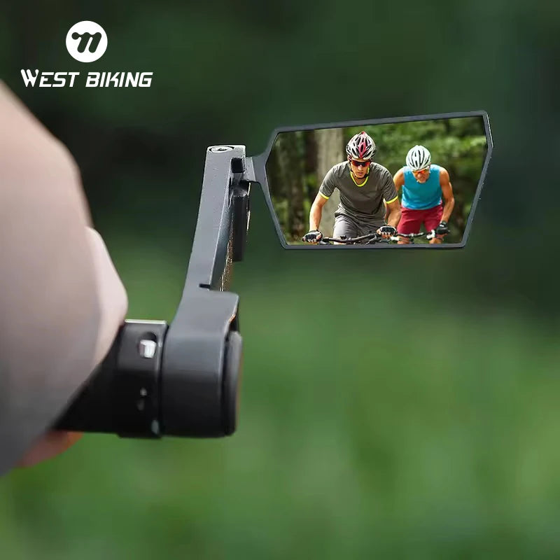 WEST BIKING Cycle Mirror Wrist Wear Armband Rear View Mirror Mountain Road Bicycle Adjustable Rotatable Cycling Accessories