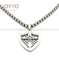 Stainless Steel Crucifix Jesus Cross Chain for Men Pendant Name Necklace Personalised Christian Checkerboard Jewelry