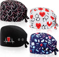 Fashional Cap Working Cap Hat with Sweatband Breathable Headgear for Women/Men Medical Uniforms