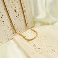 Chris April Fashion Jewelry 316L Stainless Steel PVD Gold Plated Round Snake Long Chain Necklace for Women