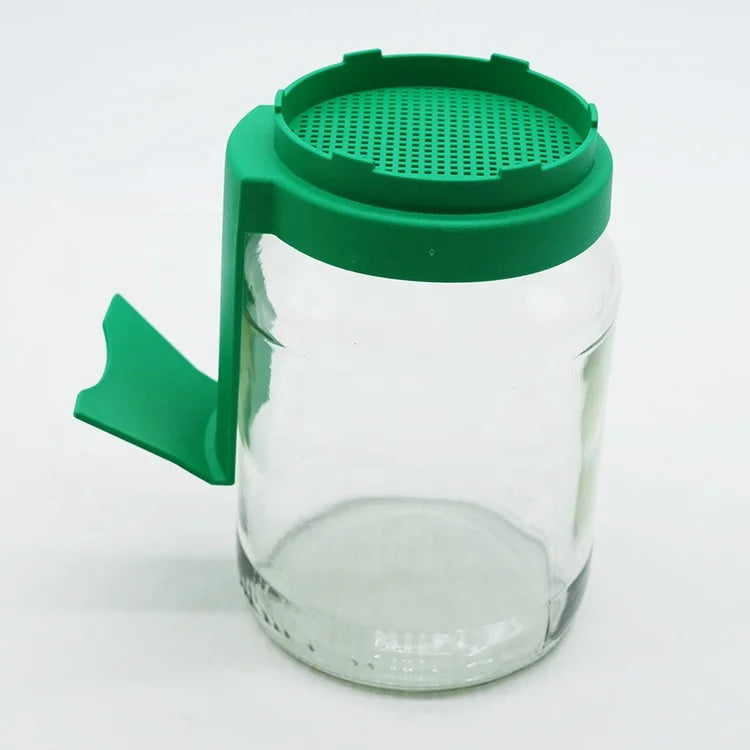 Stock 25oz Glass Mason Jar Sprouting Set Light Proof Plastic Green Lids Ceramic Tray 86mm Logo Customizable for Cookies Jelly