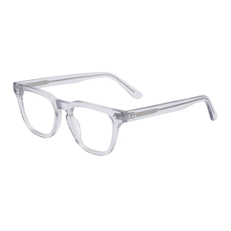 Italy Unisex Retro Style Clear Square Anti Blue Light Computer Glasses Acetate Eyewear Frame with Diamond Face Shape Match