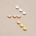 8.4MM Polishing Heart Charm Beads 925 Sterling Silver Rose Gold Heart Shaped Spacer Beads Charm Beads for Diy Jewelry