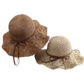 Wholesale Folding Women Seaside Beach Sun Fashion Hats Caps Hand Knitting Floppy Summer Straw Hat