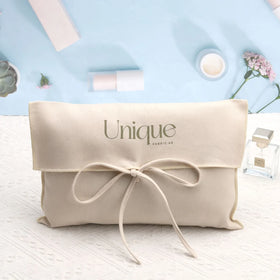 Luxury Cotton Twill Fabric Envelope Clothes Bags Brown Bow Cotton Envelope Jewelry Wallet Gift Dust Pouch