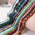 JD GEMS  3mm Natural Pink Jade Sunstone Lapis Lazuli Opal Beads DIY Jewelry Making Sunstone Faceted Lapis Lazuli Opal Stone